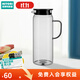 NITORI宜得利家居 冷水壺泡茶壺高硼硅帶把玻璃壺耐熱玻璃冷熱水壺 透明 1.3L