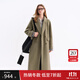 范思藍恩綠色休閑通勤西裝式大衣女2025冬季新款雙面呢子外套4183 綠駝色 M