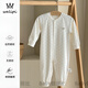 愛(ài)嬰榜娃麗比秋冬衣服（連體衣）長(cháng)爬服純棉A類(lèi)開(kāi)胸哈衣服嬰兒外出服 男女209712小花 66cm 推薦身高59-66