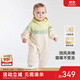 英氏【商場(chǎng)同款】寶寶衣服衣服夾棉連體衣秋冬保暖男童 奶油白 90cm （建議1-2歲）