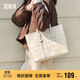 森馬（Semir）托特包溫柔菱格單肩包大容量女包手提包包105824153012