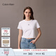 Calvin KleinJeans25夏季女士經(jīng)典ck字母印花潮流辣妹短款短袖T恤47AB213