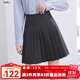 betu女裝2025秋季新款半身裙學(xué)院風(fēng)A字百褶裙百搭短裙裙子2508T65 深灰 S （深灰預售10/27發(fā)貨）