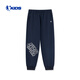 喬丹男童加絨長(cháng)褲兒童冬季運動(dòng)褲小孩童裝束腳褲子 錦簇藍/白色150