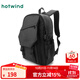 熱風(fēng)（Hotwind）秋季新款男士涂層雙肩包戶(hù)外運動(dòng)出游大容量純色背包 01黑色 F