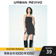 UR春季新款女裝辣妹風(fēng)褶皺修身顯瘦吊帶S型連衣裙UWV740030 中灰 S