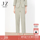 玖姿·安娜蔻通勤套裝商務(wù)休閑時(shí)尚西褲女裝夏款OL風(fēng)煙管褲 綠色系 M