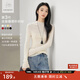 對(duì)白【杜鵑同款】100綿羊毛無縫半高領(lǐng)打底衫女2025冬新款針織衫 米白色 L