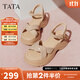 他她（TATA）涼鞋女鞋2025秋季新款休閑厚底法式氣質(zhì)時(shí)裝涼鞋女 杏色 36