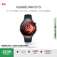 HUAWEI WATCH 5 42mm基礎款深錆色不銹鋼表殼幻月黑氟橡膠表帶首創(chuàng  )X-TAP智感窗鴻蒙腕上小藝eSIM通信手表