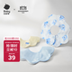 babycare嬰兒純棉口水巾新生寶寶花瓣圍嘴口水圍兜方巾28*28cm樹(shù)袋熊3條裝