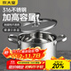 炊大皇湯鍋316不銹鋼加厚小奶鍋煮面無(wú)涂層燉湯煲湯鍋20cm