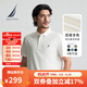 諾帝卡（NAUTICA）【單件直降】男裝25春夏新款棉氨珠地親膚多色短袖翻領(lǐng)T恤KE5101 白色1BW L
