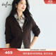 伊芙麗（eifini）蔣欣代言經(jīng)典連帽絞花開(kāi)衫針織衫女2025秋季新款休閑毛衫女 可咖棕 連帽開(kāi)衫 M 105-115斤