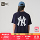 NEW ERA 紐亦華腰果花MLB男女同款情侶NY印花短袖t恤圓領(lǐng)衫 13546478-藏青色-紐約洋基隊 L