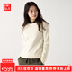 優(yōu)衣庫【驚喜價(jià)】女裝羊絨圓領(lǐng)針織衫長(cháng)袖毛衣羊絨衫上衣469479 01 糯糯白 XL /165/92A