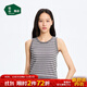 松山棉店商場(chǎng)同款二合一帶胸墊黑白條紋背心女新款基礎款內搭舒適背心春夏 灰白條 M （推薦95-110斤）