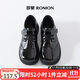 羅蒙男童皮鞋黑色軟底英倫風(fēng)學(xué)生演出鞋兒童表演大童西裝單鞋 黑色 35
