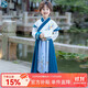 小淘孩男童漢服春秋兒童古裝唐裝長(cháng)袖中國風(fēng)中秋演出服表演服 青色120