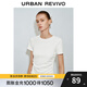 UR2025秋季新款女裝時尚修身褶皺收腰圓領短袖T恤UWM450063 本白 S