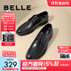 百麗通勤商務(wù)皮鞋男秋冬新商場款牛皮正裝鞋婚鞋CF01DCM9 經(jīng)典黑 42 (260mm)
