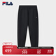 FILA 斐樂(lè )官方男士針織長(cháng)褲2025冬季新款簡(jiǎn)約百搭休閑基礎收口褲 傳奇藍-NV L 175/84A/L