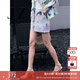 玖姿（JUZUI）商場(chǎng)同款美式工裝迷幻多巴胺短褲女裝夏JWEX11504 花紫 S