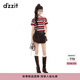 DZZIT地素牛仔短褲2025秋季新款雅丹風(fēng)復古卷邊設計褲子女3J3R1031W 黃褐色 S