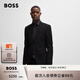 BOSS博斯【婚禮紀】男士彈力羊毛修身西裝套裝 001-黑色 M (48A)