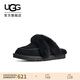 UGG秋季新款女士毛茸款簡(jiǎn)約平底包頭懶人毛毛鞋1174571BLK|黑色38