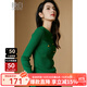 晚白【新品】2025秋冬款時(shí)尚洋氣外搭毛衣百搭顯瘦套頭針織衫女上衣 青蔥綠 XL