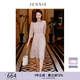 JESSIE【花期之約】2025年春夏新款優(yōu)雅碎花連衣裙收腰顯瘦七分袖 粉色1 S