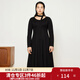 獨束大碼女裝【線(xiàn)雕裙】立體裁剪黃金比例連衣裙2025春長(cháng)短款裙子 瘦瘦黑（長(cháng)款） XL (尺碼：3)