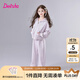 笛莎（DEESHA）童裝女童秋套裝2025年秋冬季新款中大童寬松休閑針織兒童運動(dòng)套裝 柔紫色 140