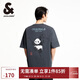 杰克·瓊斯（JACK&JONES） 百搭潮流胸前肌理感膠印背后熊貓圖案T恤短袖上衣男裝225201093