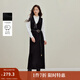 茵曼（INMAN）2025秋冬女裝新款 簡約V領(lǐng)針織連衣裙通勤黑色顯瘦無袖裙子 黑色 M