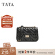他她（TATA）氣質(zhì)菱格通勤單肩包女包包小方包斜挎包春季新款X3428AX5 黑色 F
