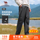 駱駝（CAMEL）加絨工裝男褲防風(fēng)防水傘兵軟殼休閑褲 C15CAYL6014 幻影黑 L