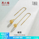周六福（ZLF）  珠寶黃金耳飾女款無極金鏤空水滴耳線 計(jì)價(jià) 1.69g