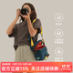 BAGSMART斜挎包相機包男女微單單反鏡頭包數碼相機攝影包單肩包騎行收納包 寶石藍