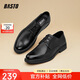 百思圖商場(chǎng)同款時(shí)尚商務(wù)通勤方跟男正裝皮鞋22057CM3 黑色 41