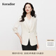 珂萊蒂爾2025春季新款七分袖西裝外套女設計感小西服氣質(zhì)通勤外衣 本白色 L
