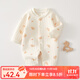 婧麒（JOYNCLEON）新生嬰兒衣服秋冬季初生寶寶連體衣純棉夾棉加厚哈衣爬服冬裝 帕比蘿卜 80cm