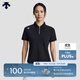 DESCENTE迪桑特WOMEN’S TRAINING系列女士TOUGH短袖POLO衫 BK-黑色 M (165/84A)