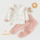 凡不了嬰兒分體套裝純棉春秋款女寶國潮韓版四季衣服新生兒內衣套裝a類(lèi) 1094粉色 90 碼16-24個(gè)月