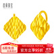 首愛(ài)黃金耳環(huán)女新款足金999.9耳釘車(chē)花方形金耳墜耳鉤七夕情人節禮物 車(chē)花方形耳環(huán)（一對） 2.55g
