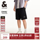 杰克·瓊斯（JACK&JONES）男裝25年休閑短褲男夏季外穿運動(dòng)衛短褲涼感五分褲中褲寬松沙灘褲 E40黑色 M (175)