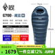 黑冰（BLACKICE）新款【G系列木乃伊式鵝絨羽絨睡袋】露營(yíng)保暖抗寒成人羽絨睡袋 藏藍 G700 M碼(新標準)