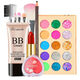 舞臺妝眼影盤(pán)彩色閃粉亮片六一兒童節表演專(zhuān)用畫(huà)妝化妝品彩妝 VE15色組合眼影+口紅+眉筆+BB霜+腮紅+5件刷
