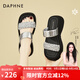 達芙妮（DAPHNE）夏季厚底涼拖鞋女外穿2025新款水鉆簡(jiǎn)約海邊沙灘休閑一字拖 銀色 跟高6cm 38 (240mm)